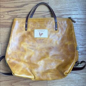 Meanwhile Back on the Farm Leather Tote Bag/back pack